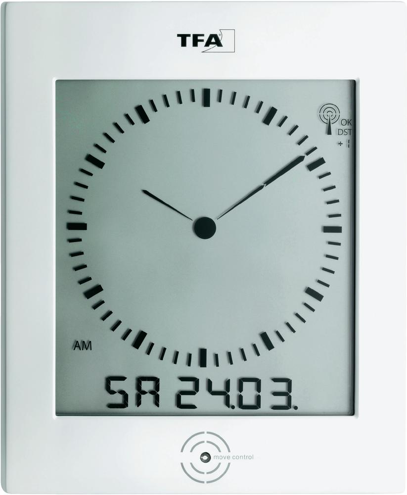 E-shop Digitálne DCF hodiny s analógovým zobrazením TFA , 220 x 265mm