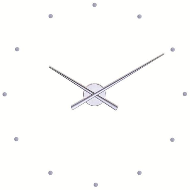 E-shop NOMON OJ dizajnové nástenné hodiny strieborné 50cm