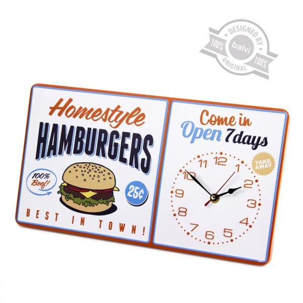 E-shop Hodiny Balvi Hamburgers 40cm