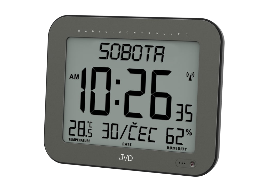 E-shop Digitálne hodiny rádiom riadené JVD DH9363.1, 22cm