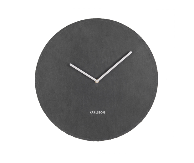 E-shop Bridlicové nástenné hodiny KA5714BK Karlsson 40cm