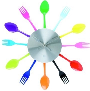 E-shop Nástenné hodiny do kuchyne Multicolor 36cm