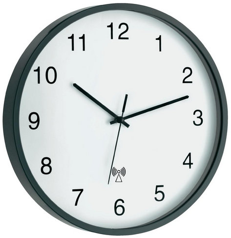 E-shop Nástenné DCF hodiny sivé, 30 cm
