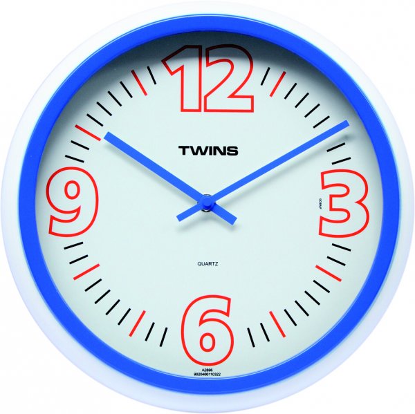 E-shop Nástenné hodiny Twins 2896 blue 31cm