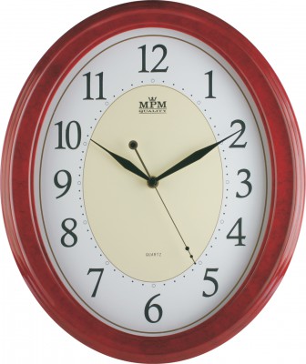 E-shop Nástenné hodiny MPM, 1898.55.SW - gaštan, 35cm