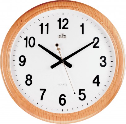 E-shop Nástenné hodiny MPM, 2414.60.SW - oranžová, 45cm