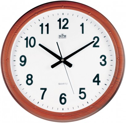 E-shop Nástenné hodiny MPM, 2414.50.SW - hnedá, 45cm