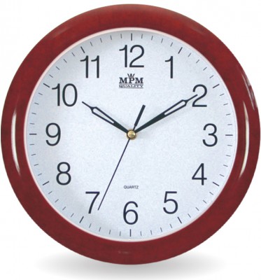 E-shop Nástenné hodiny MPM, 2455.55.SW - gaštan, 28cm
