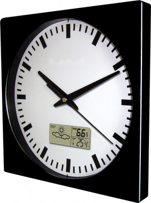 E-shop Nástenné hodiny MPM, 2633.90 - čierna, 26cm