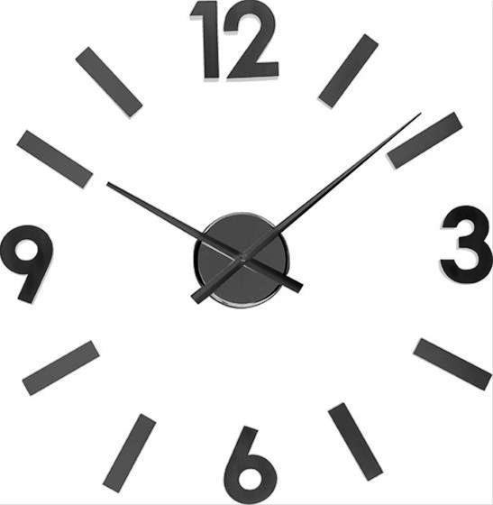 E-shop Nalepovacie nástenné hodiny Balvi 21839 Numbers Black 60cm