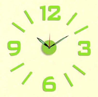 E-shop Nalepovacie nástenné hodiny, MPM 3514/3/12 Green, 60cm