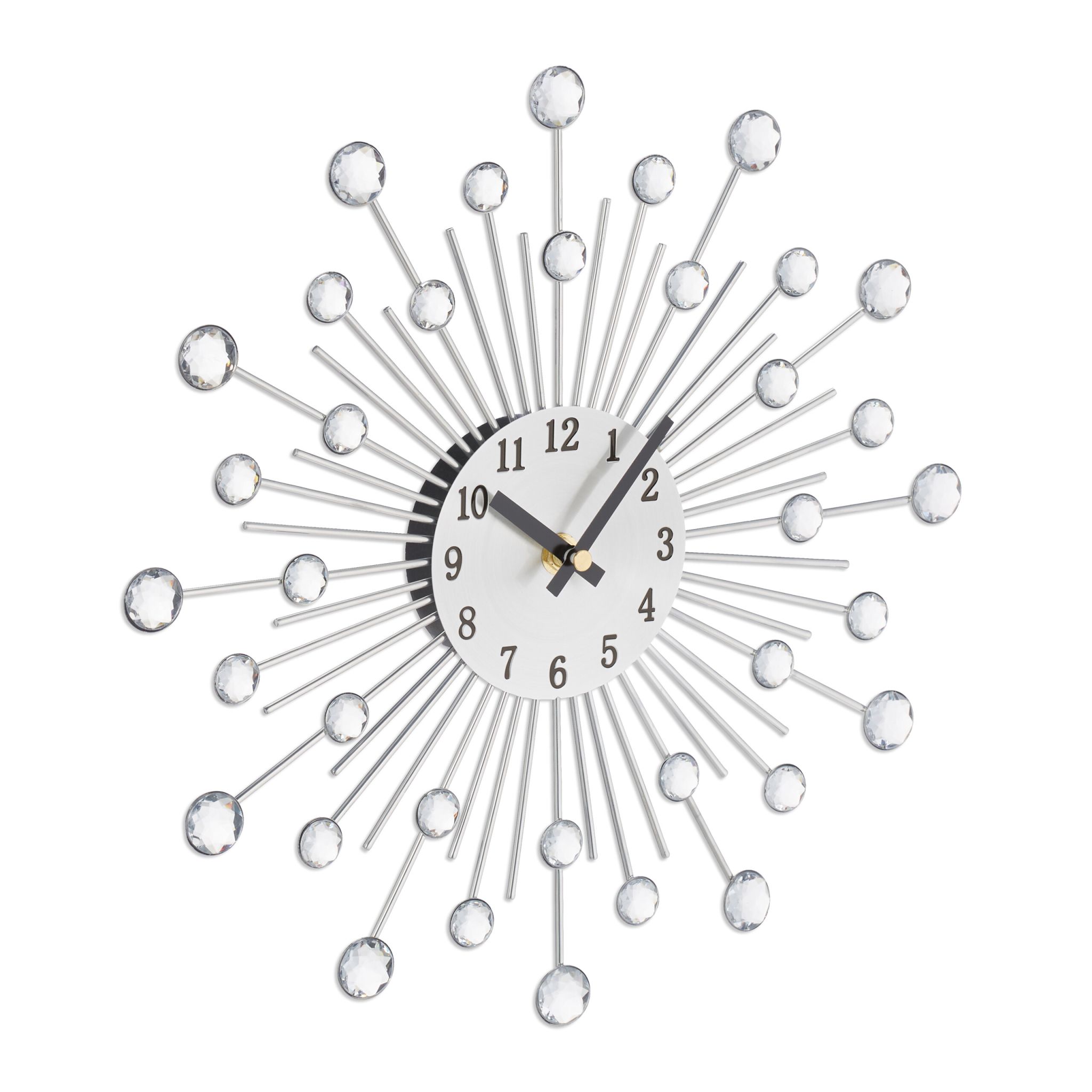 E-shop Diamantové dizajnové nástenné hodiny RD45180, 33cm