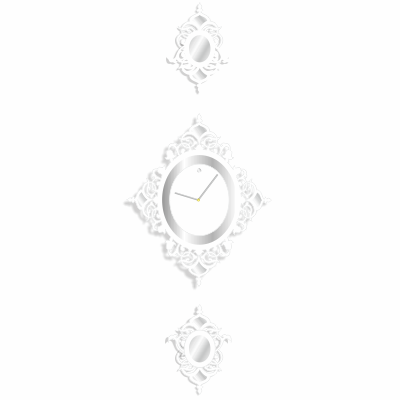 E-shop Nástenné akrylové hodiny Glamour Flex z82-1, 145 cm, biele