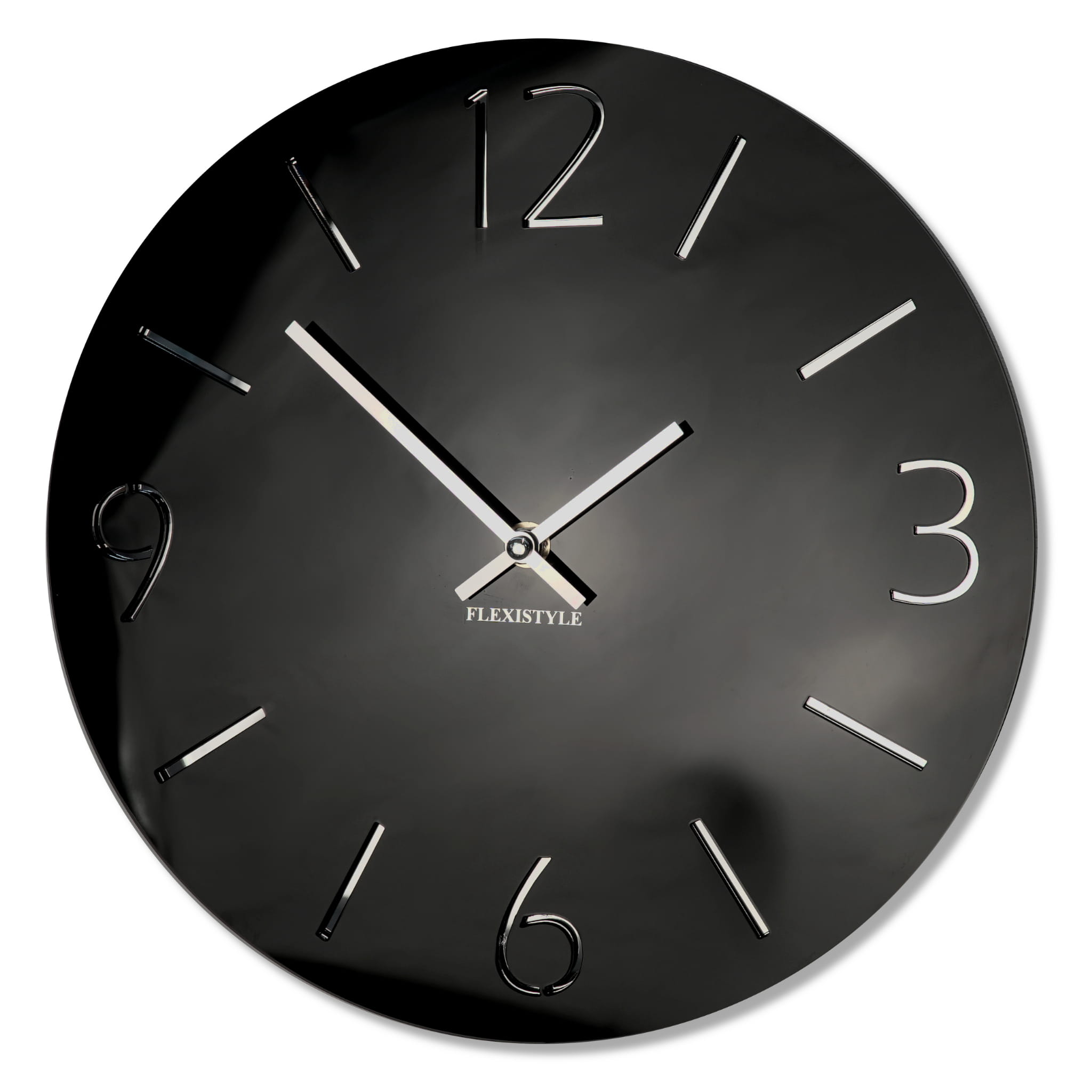 E-shop Nástenné akrylové hodiny Slim Flex z111a-1-0-x, 30 cm, čierne lesklé