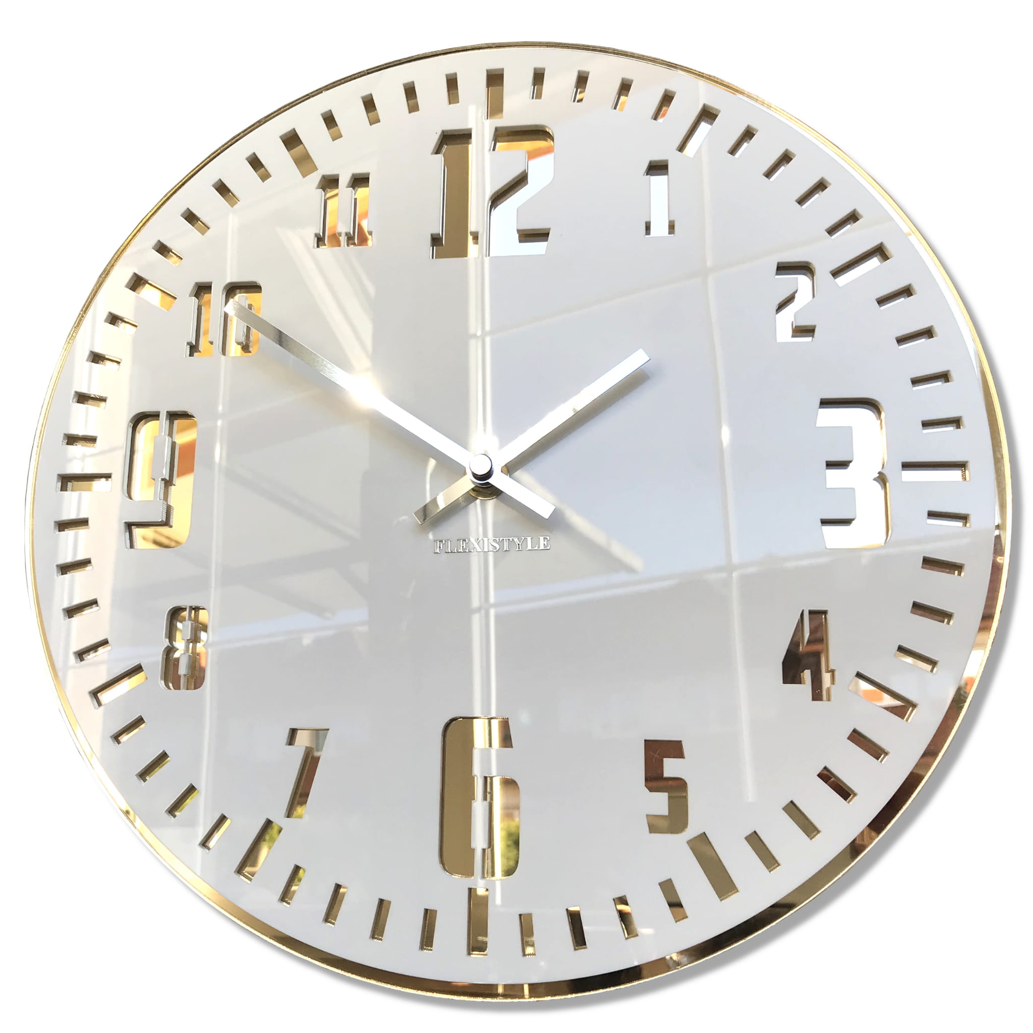 E-shop Nástenné akrylové hodiny Unique Flex z117-2-0-x, 30 cm, zlaté