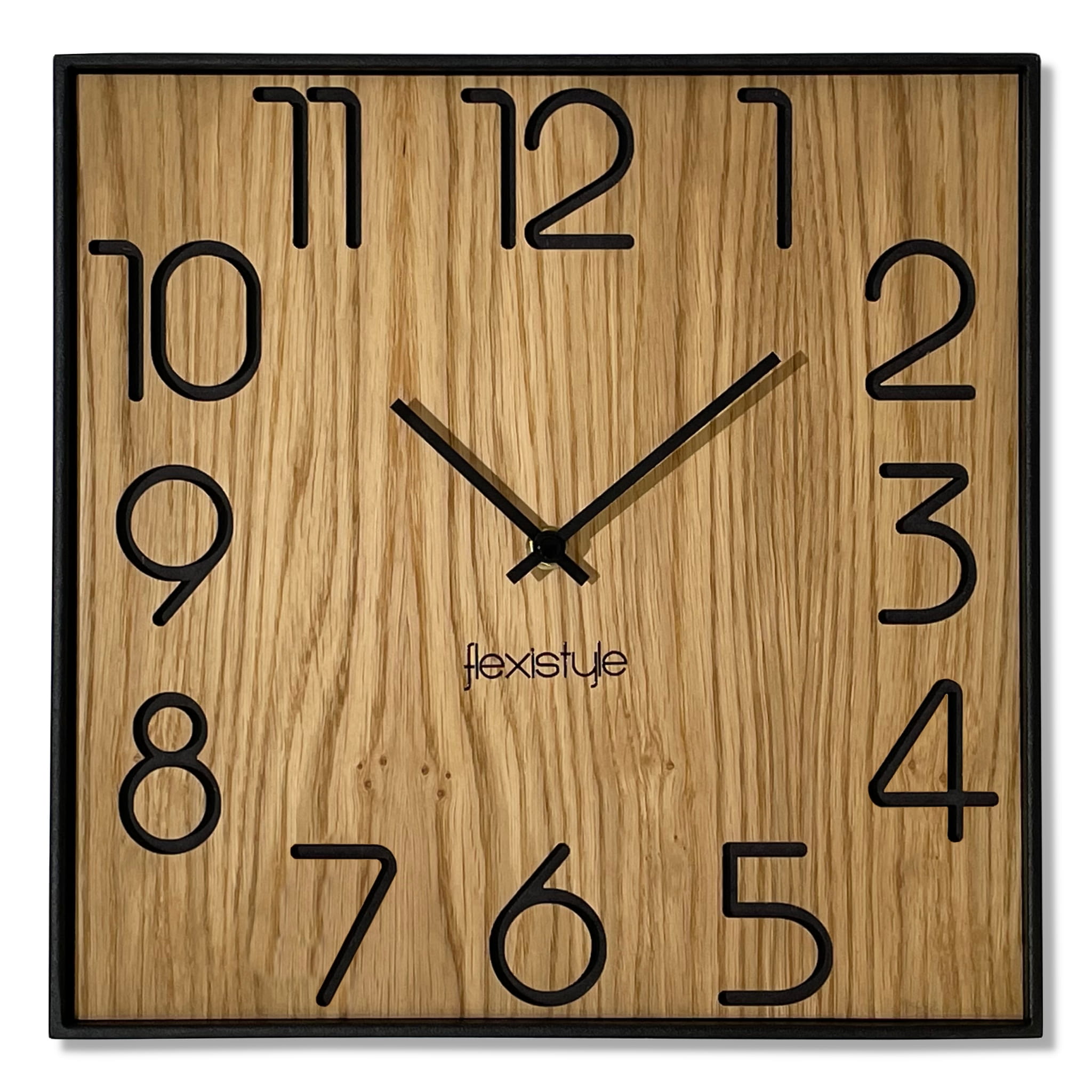 E-shop Drevené nástenné hodiny Wood Square z236a, 30cm