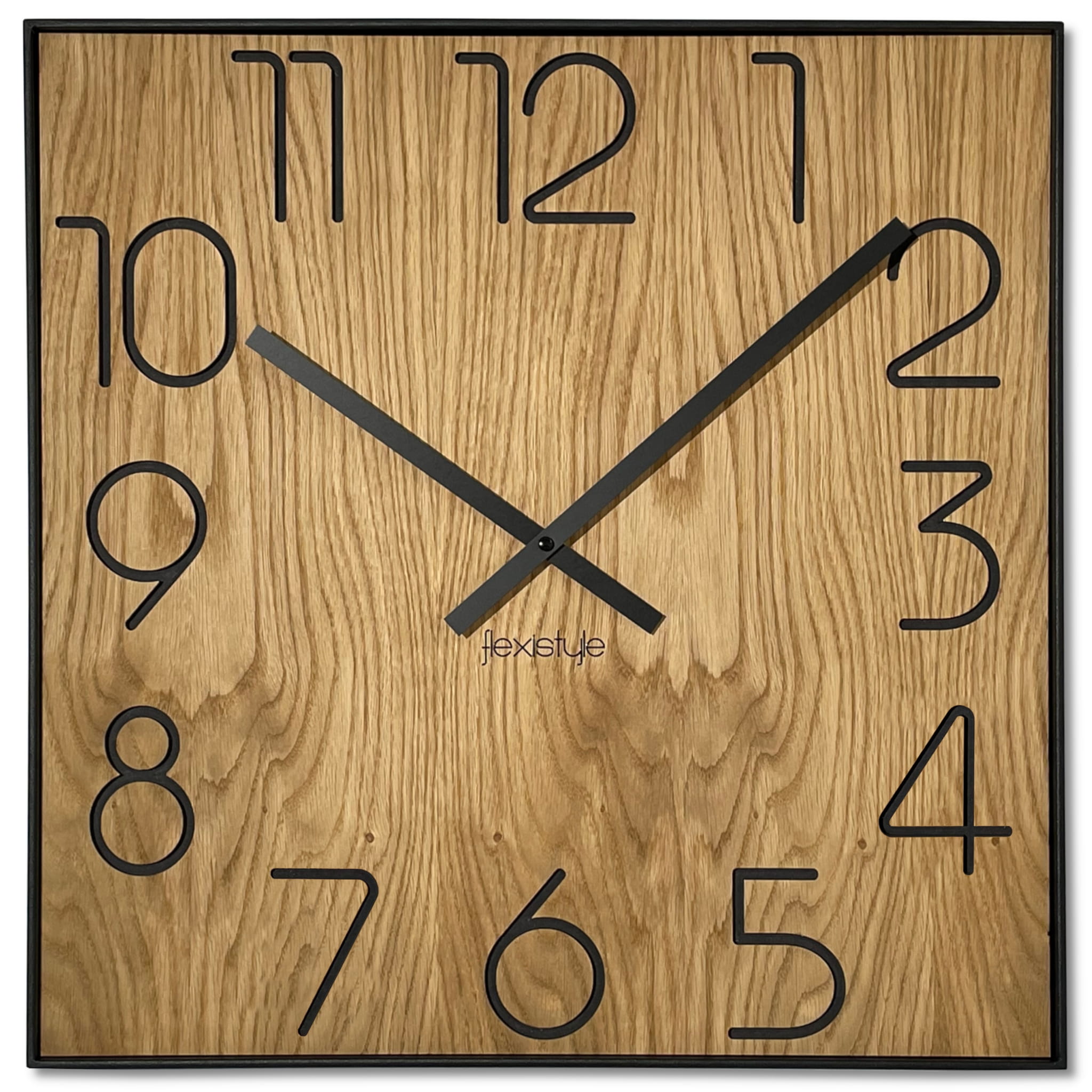 E-shop Drevené nástenné hodiny Wood Square z236a, 50cm