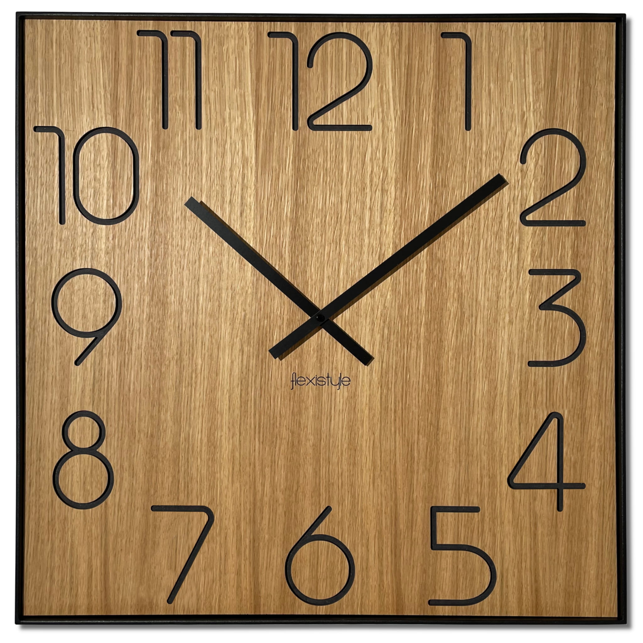 E-shop Drevené nástenné hodiny Wood Square z236a, 60cm