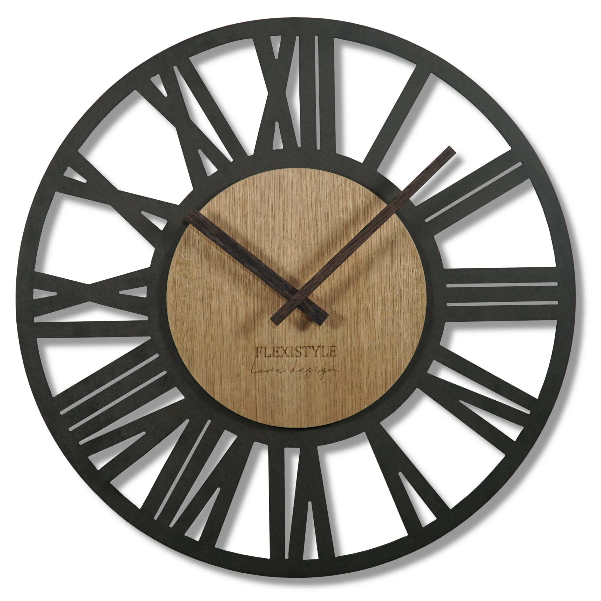 E-shop Nástenné hodiny Loft Adulto čierna, z219 50cm