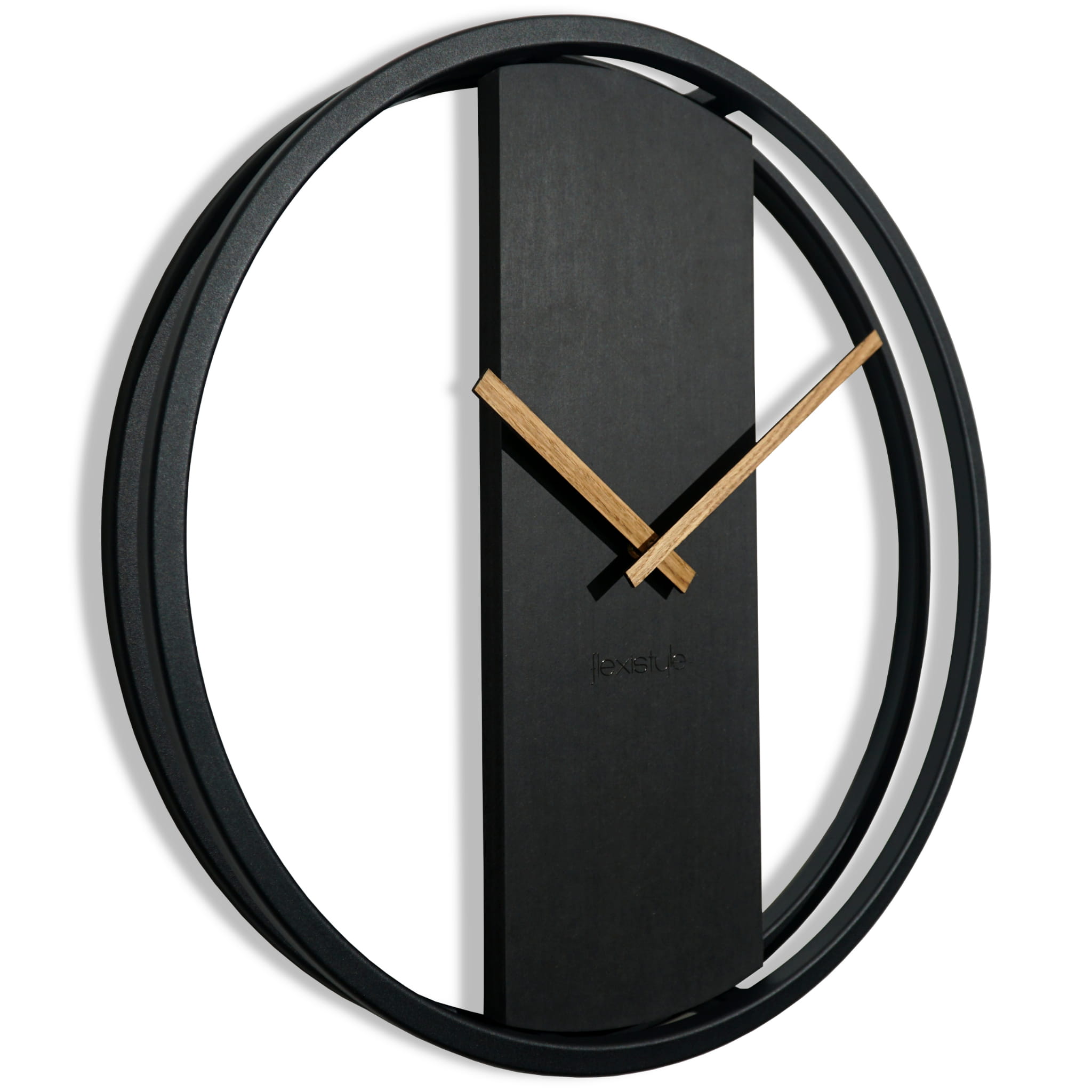 E-shop Dubové hodiny Loft Oval kovové 50cm, z231