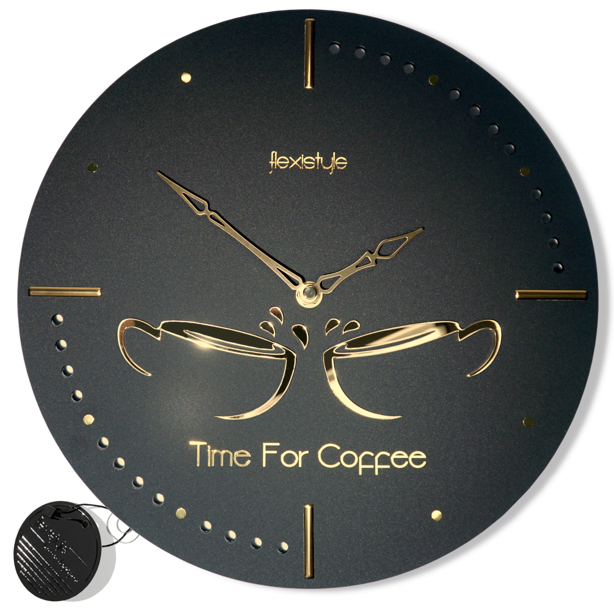 E-shop Nástenné hodiny Golden Cups Flexistyle z122, 30cm čierna