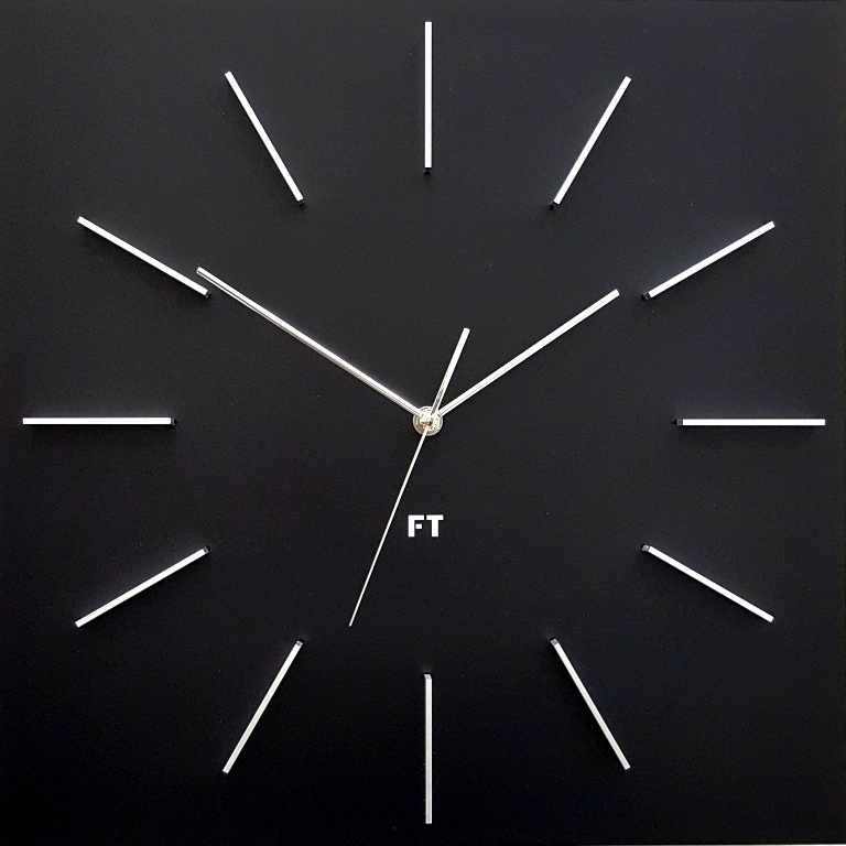 E-shop Dizajnové nástenné hodiny Future Time FT1010BK Square black 40cm