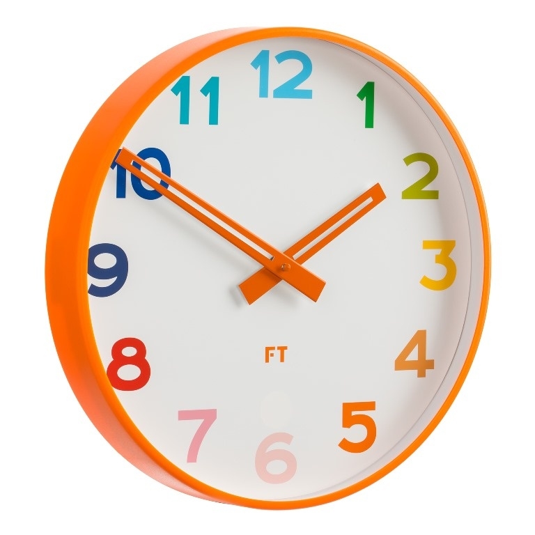 E-shop Detské nástenné hodiny Future Time FT5010OR Rainbow orange 30cm