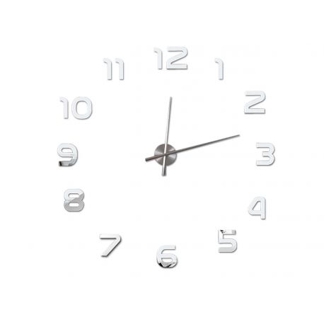 E-shop 3D Nalepovacie hodiny DIY Clock Evevo 8233S,XL, Mirror, 90-130cm