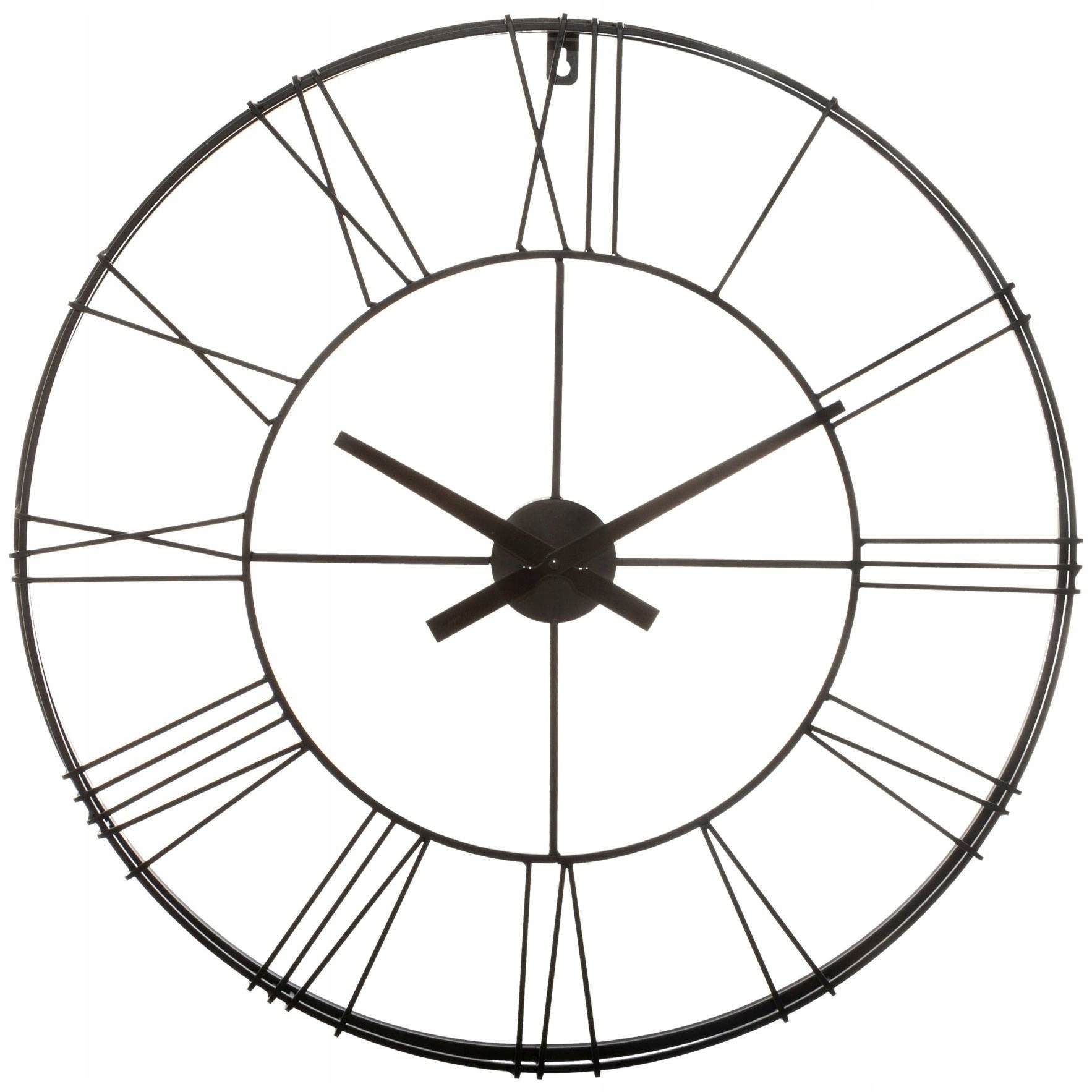 E-shop Nástenné kovové hodiny Atmosphera Vintage 977A, 70 cm, čierne