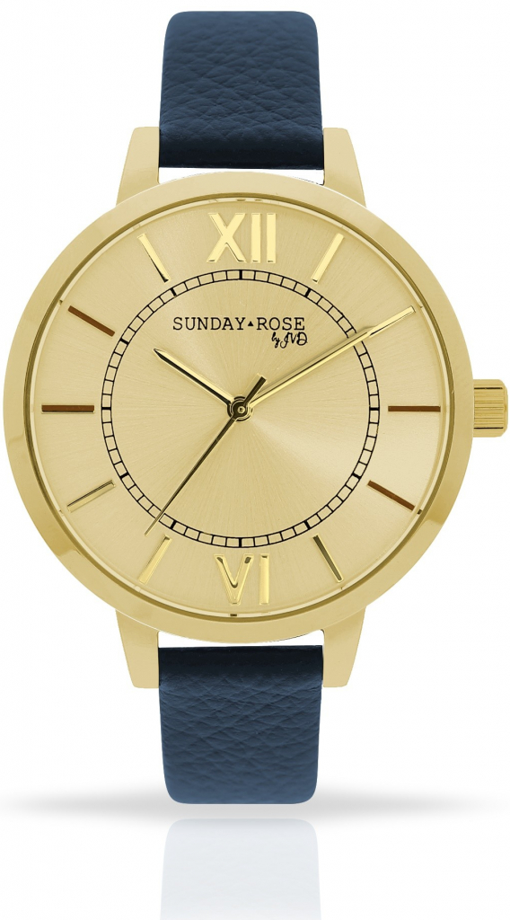 E-shop Náramkové hodinky JVD SUNDAY Rose Classic NAVY BLUE