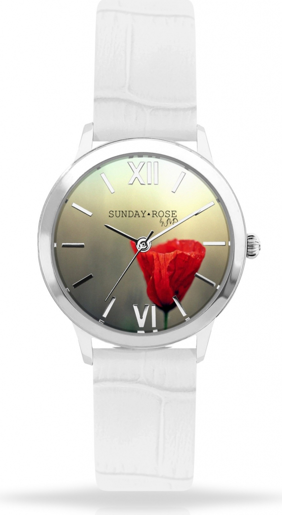 E-shop Náramkové hodinky JVD SUNDAY Rose Darling POPPY White