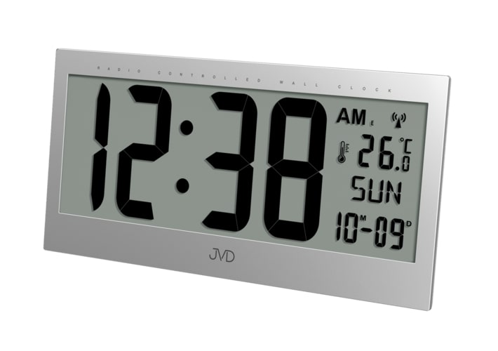 E-shop Digitálne hodiny JVD RB9380.2, 31cm strieborná