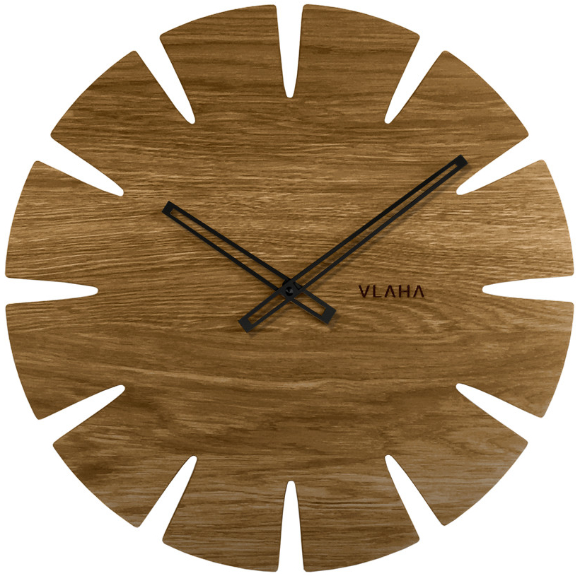 E-shop Dubové hodiny Vlaha s čiernymi ručičkami VCT1032, 45cm
