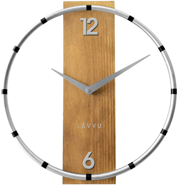 E-shop Nástenné hodiny LAVVU COMPASS Wood LCT1091, 31cm