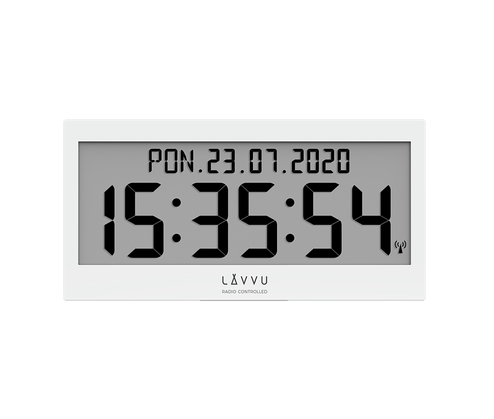E-shop Digitálne hodiny s češtinou LAVVU Modig riadené rádiovým signálom LCX0010 37cm