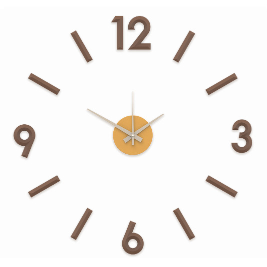E-shop Nalepovacie nástenné hodiny, MPM 3771.50, hnedé, 60cm