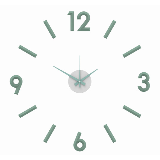 E-shop Nalepovacie nástenné hodiny, MPM 3771.40, zelené mint, 60cm