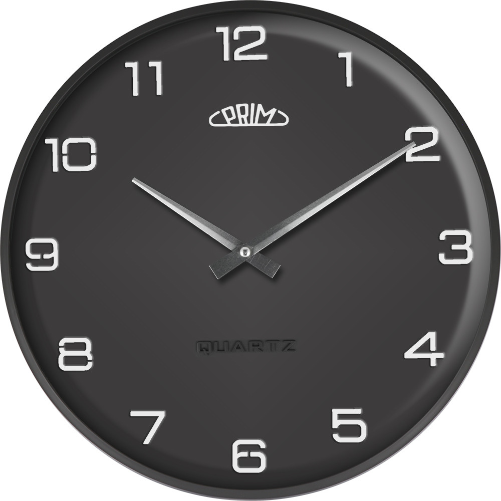E-shop Nástenné hodiny PRIM Bloom- B 4052.91, čierna 35cm