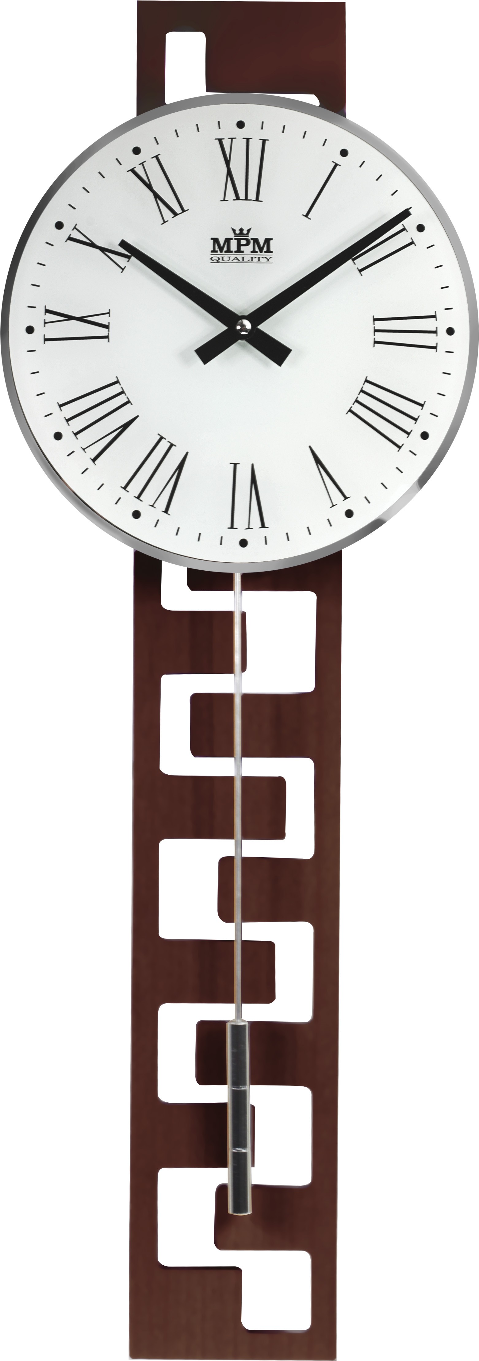 Kyvadlové hodiny MPM 3186.54 tmavé drevo, 71cm